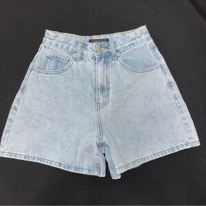 White Fox Light Blue Denim Women's Shorts‎ XXS